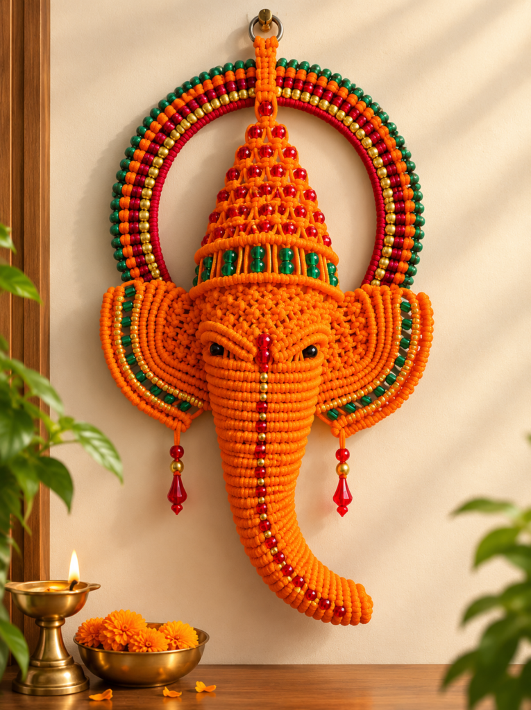 Shree Ganesha : Artisan Macrame Decor