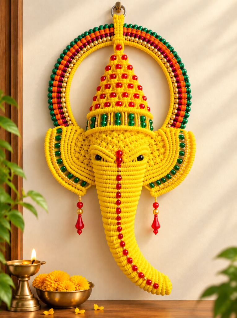 DIVINE GANESHA : Artisan Macrame Decor